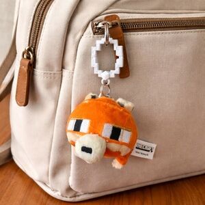 Minecraft Fox Plush Keychain Orange Mojang Clip Charm